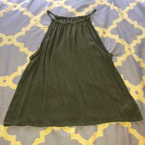 Olive green tank top